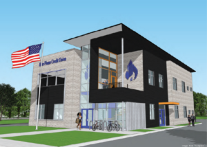 CL Helt Rendering. Blue Flame Credit Union. New Headquarters